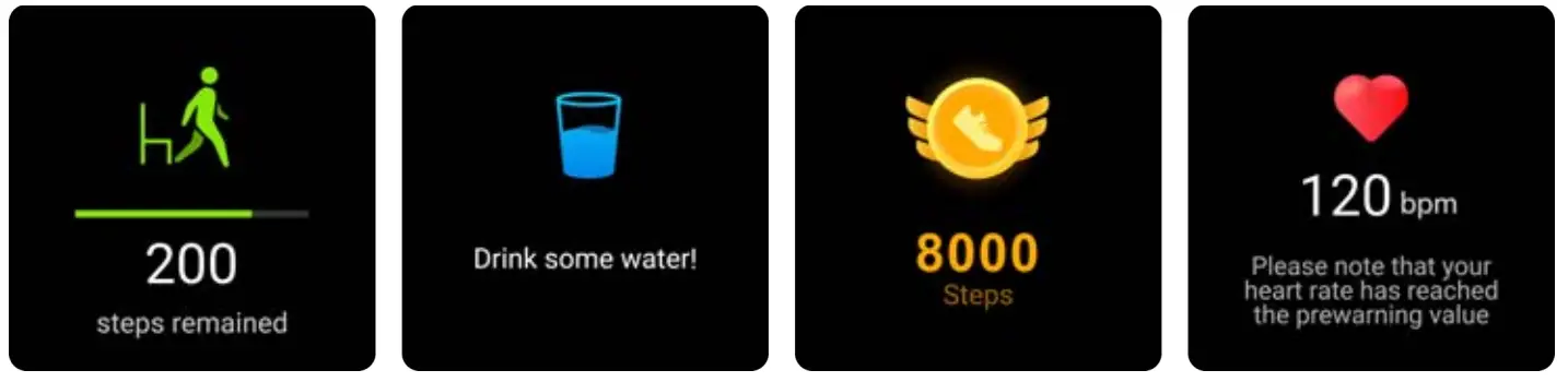 kogan KAAPMWTCBLA Active Plus Mini Smart Watch - Reminders