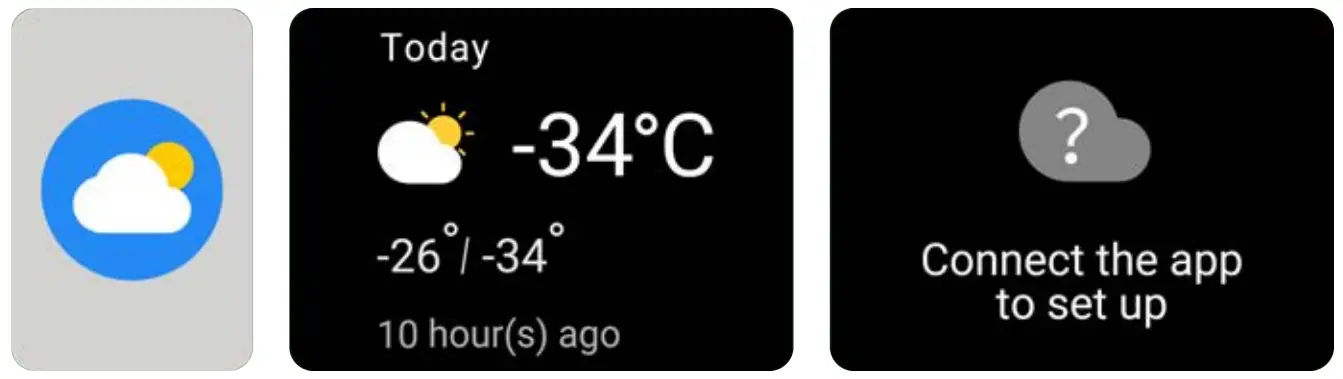 kogan KAAPMWTCBLA Active Plus Mini Smart Watch - Weather