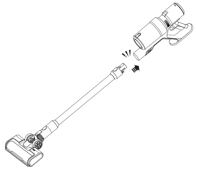 kogan KAVACSTV11A V11 Pro Cordless 29.6V Stick Vacuum Cleaner-Extension Wand Installation
