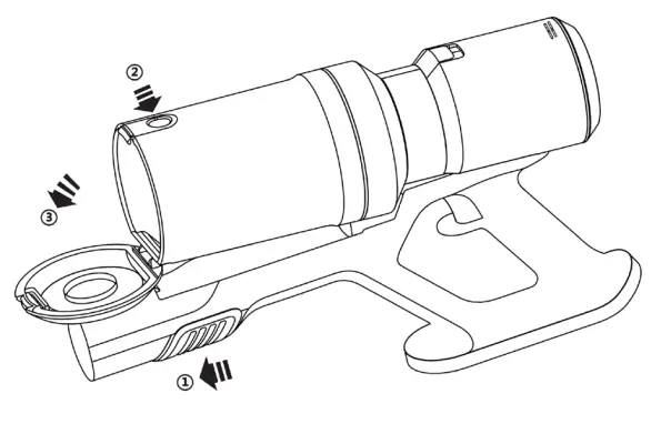 kogan KAVACSTV11A V11 Pro Cordless 29.6V Stick Vacuum Cleaner-cleaning dust cup