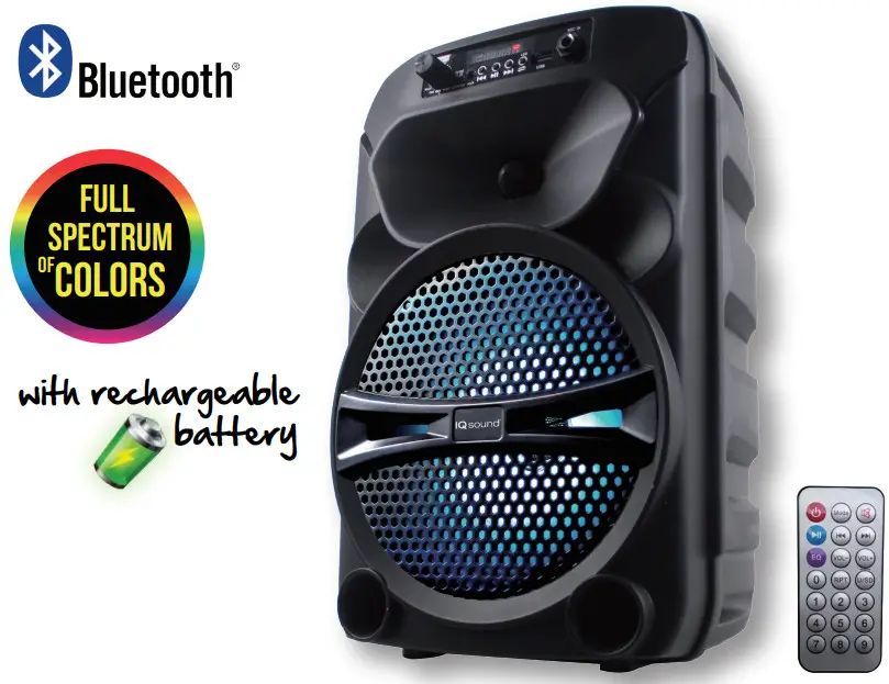 IQ sound IQ 5408DJBT 8 Bluetooth Speaker