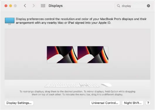 VisionTek VT2000 - DISPLAY SETTINGS macOS 4