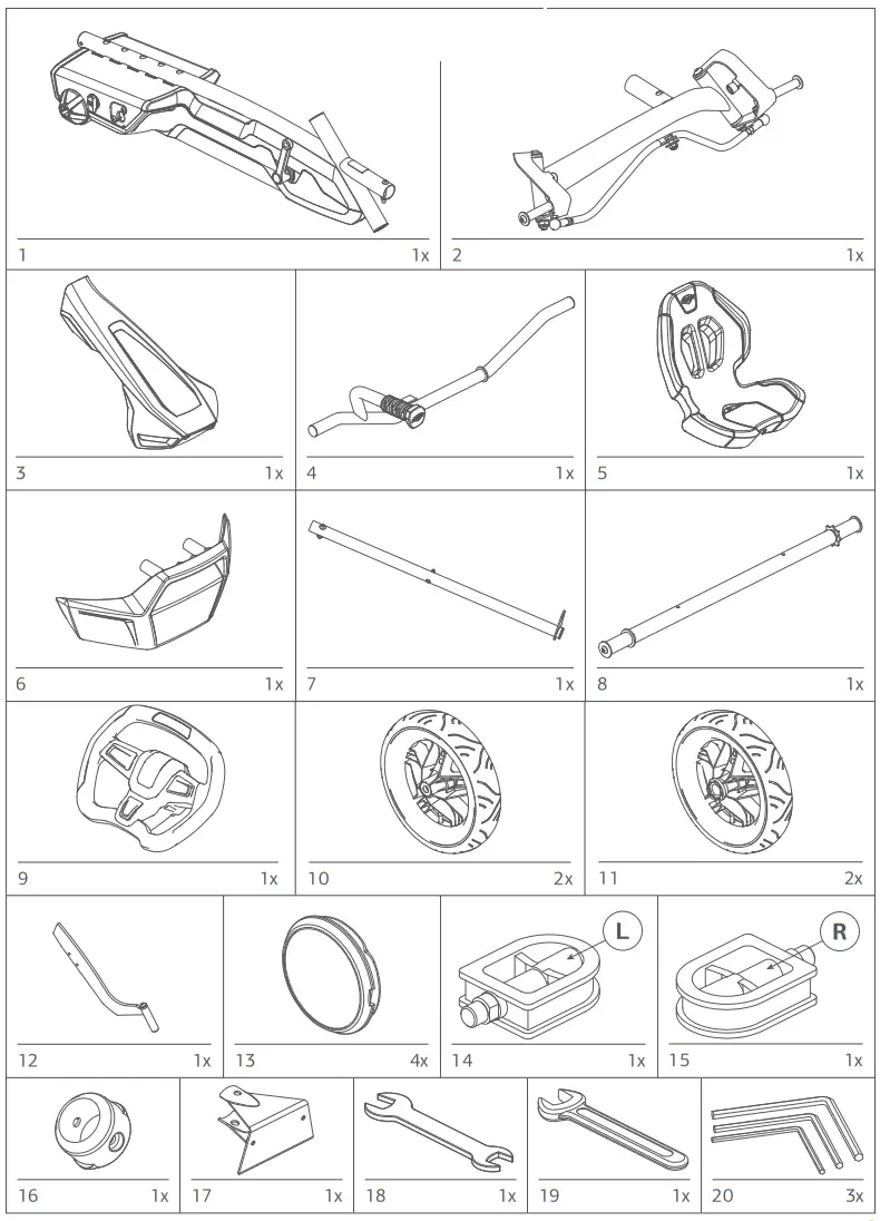 BERG Rally NRG Orange Go Kart for Kids - fig 1