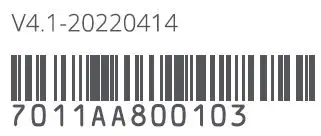 70mai Dash Cam Pro Plus User Manual - Bar Code