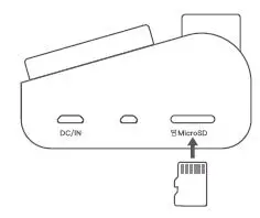 70mai Dash Cam Pro Plus User Manual - Installing the memory card