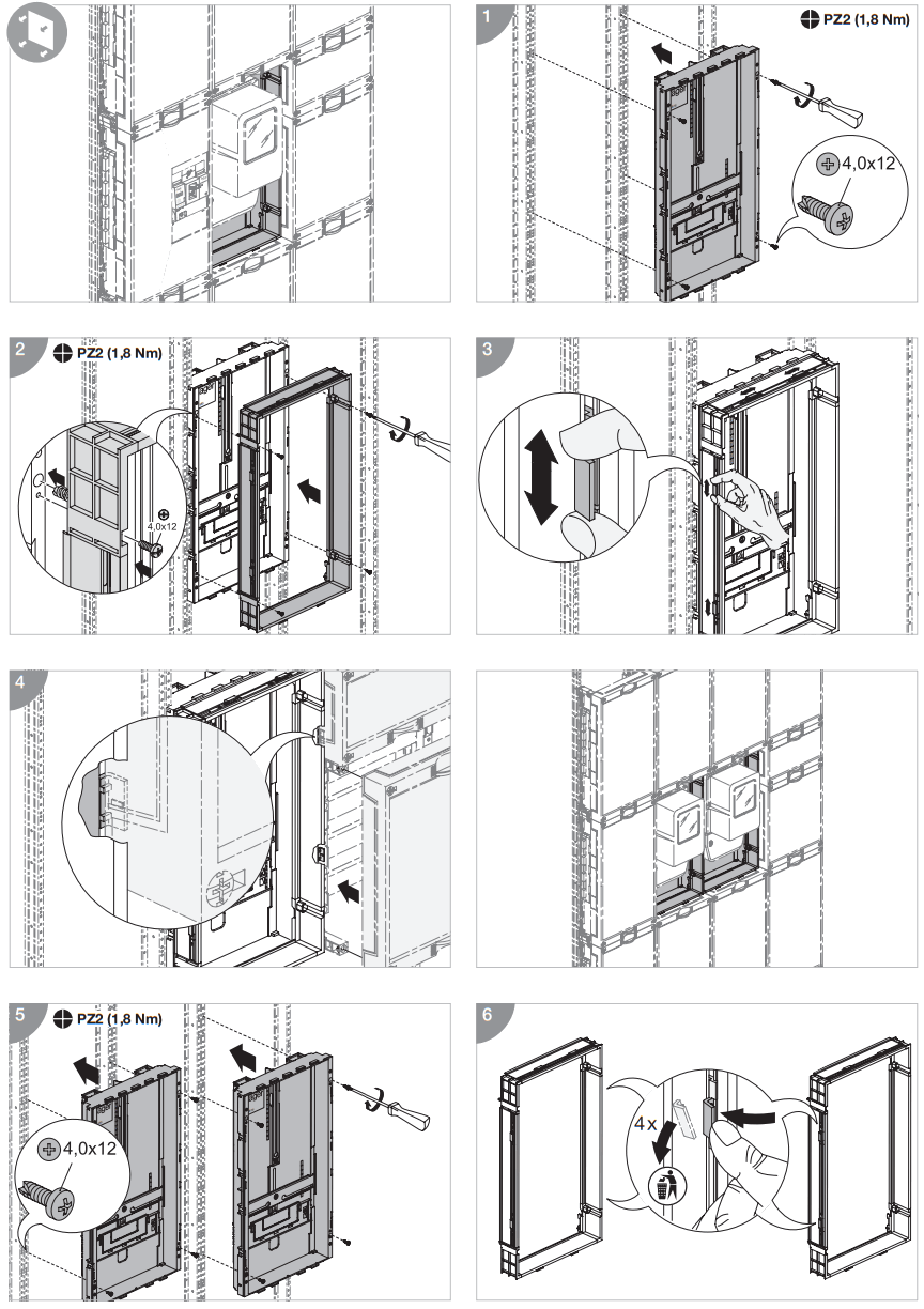 hager U97N Meter Plate UniversN - fig 1