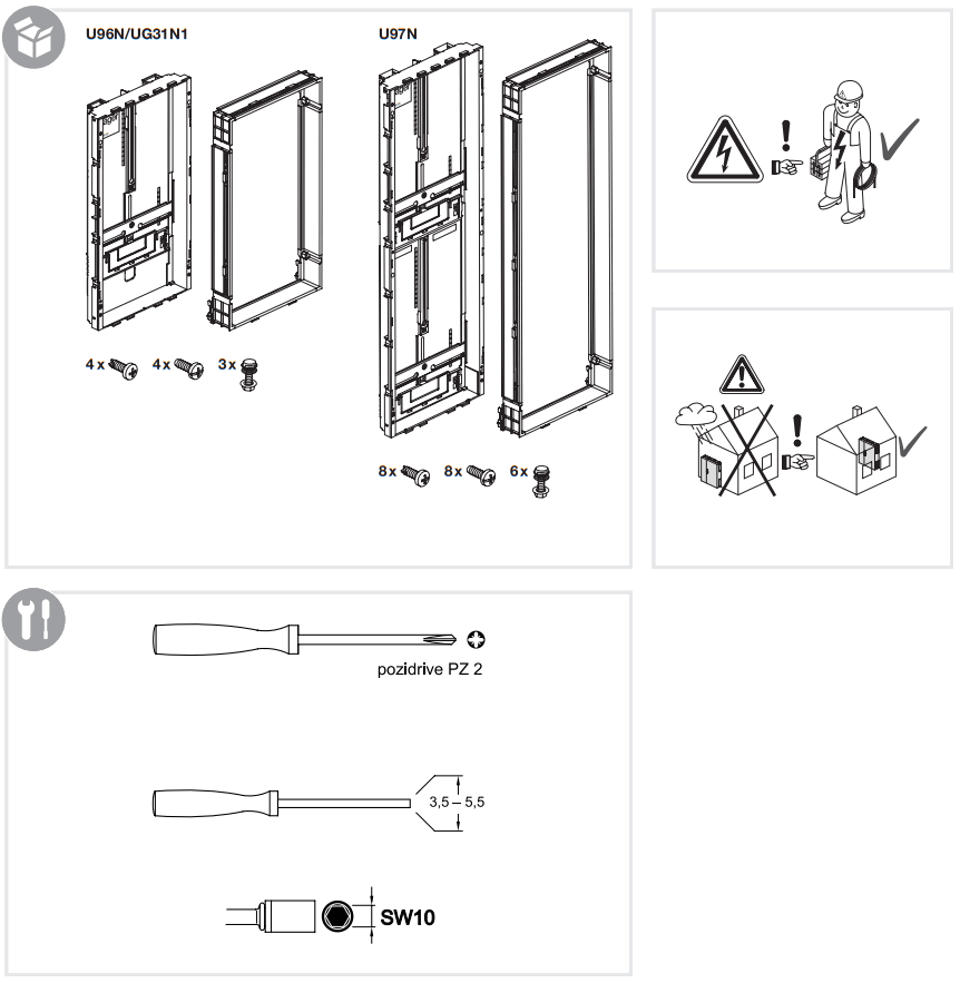 hager U97N Meter Plate UniversN - fig