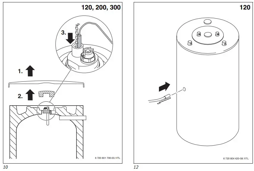 Buderus P120.5 Buffer Cylinder Instruction Manual - Fig 11,12