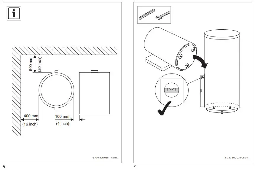 Buderus P120.5 Buffer Cylinder Instruction Manual - Fig 5,6