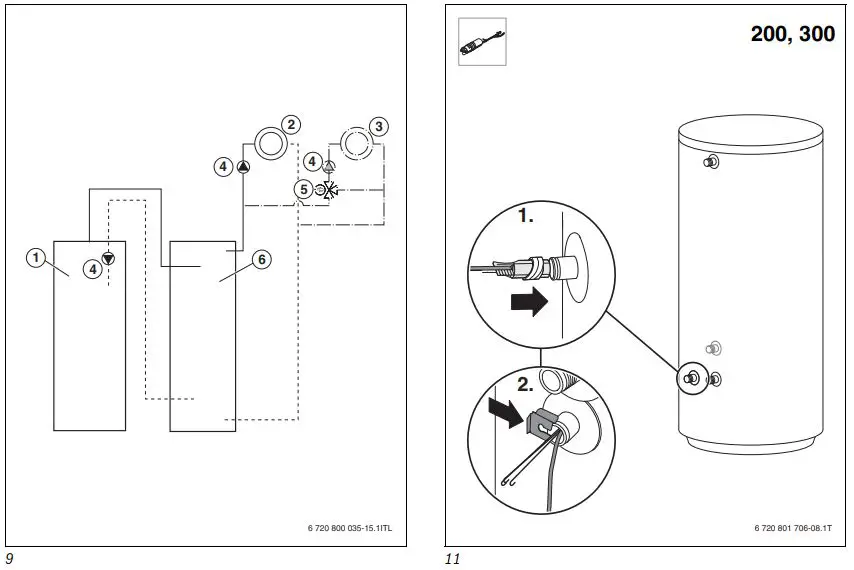 Buderus P120.5 Buffer Cylinder Instruction Manual - Fig 9,10