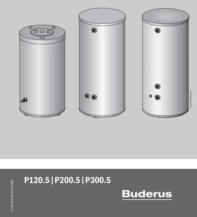 Buderus P120.5 Buffer Cylinder Instruction Manual
