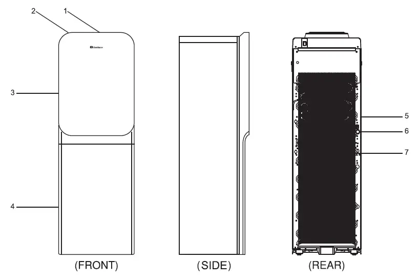 Dawlance WD-1051 NOIR RED Water Dispenser 1