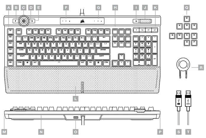 CORSAIR K100 RGB Optical-Mechanical Gaming Keyboard - GETTING TO KNOW YOUR KEYBOARD