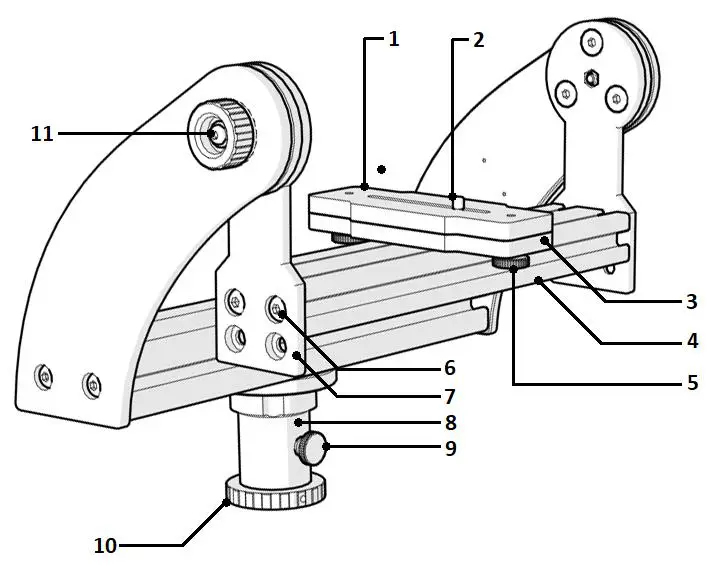 Omegon Pro Neptune Fork Mount- Main parts