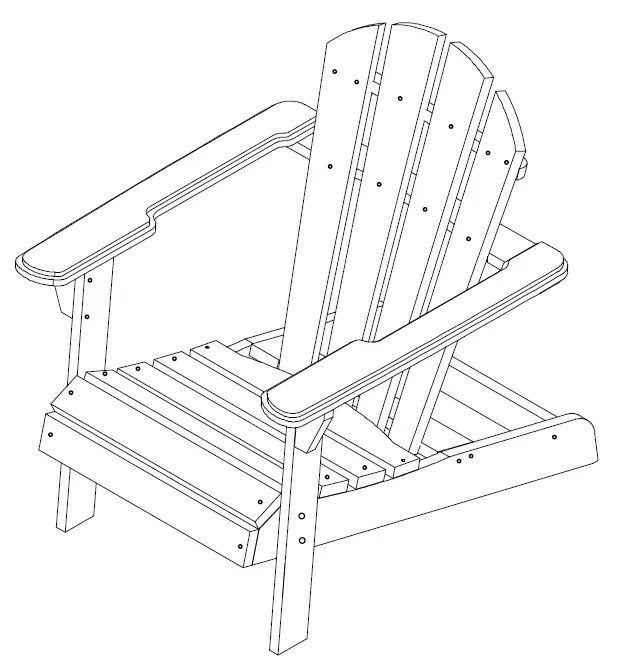 turtleplay ADC0292200000 Kids Adirondack Chair Kit
