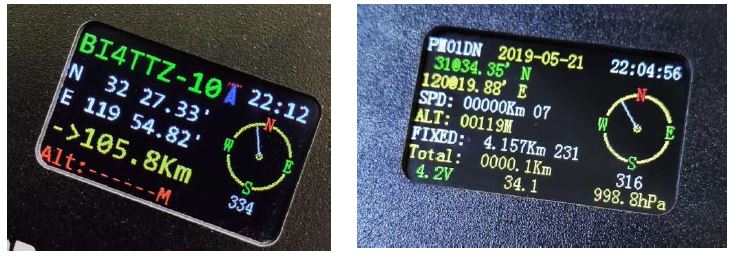 Various information can be displayed on the colorful screen