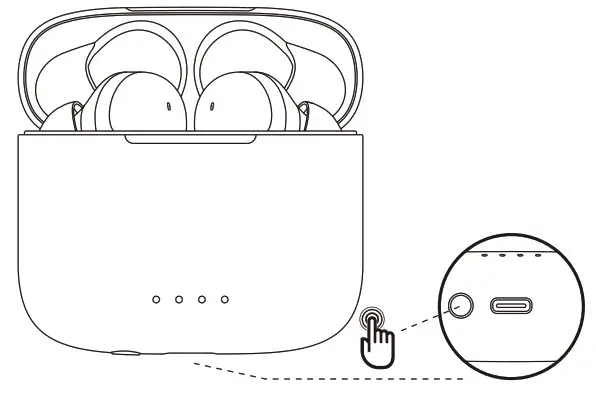 Gold Fingers Technology TWS-12N ANC TWS Wireless Earbuds- Reset