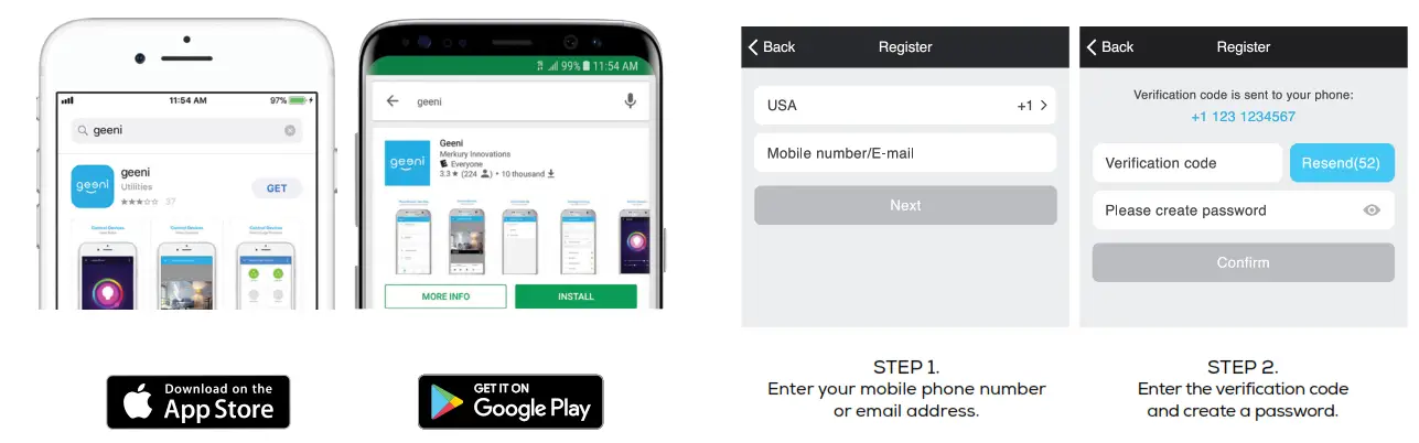 geeni Smart Wi-Fi Outdoor Camera - Geeni app