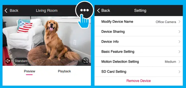 geeni Smart Wi-Fi Outdoor Camera - Settings