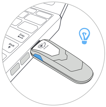 Aguila Convergence Worldwide NCT8610 Secure Dongle - Blue