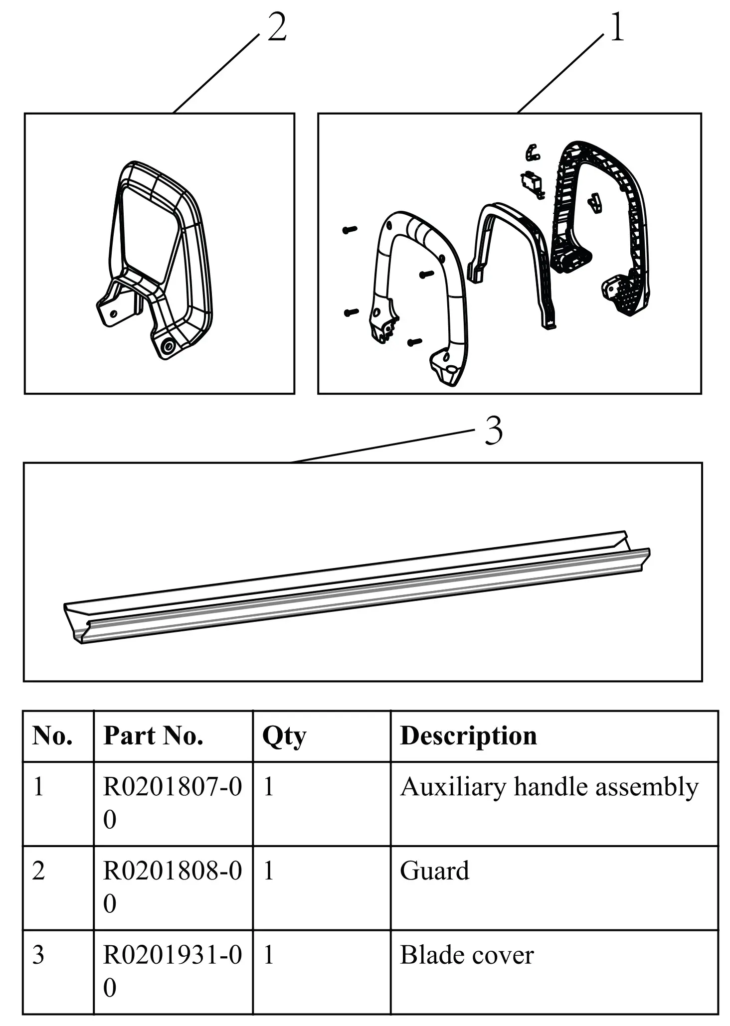 greenwork pro HT60L211 Hedge Trimmer - 15 exploded view
