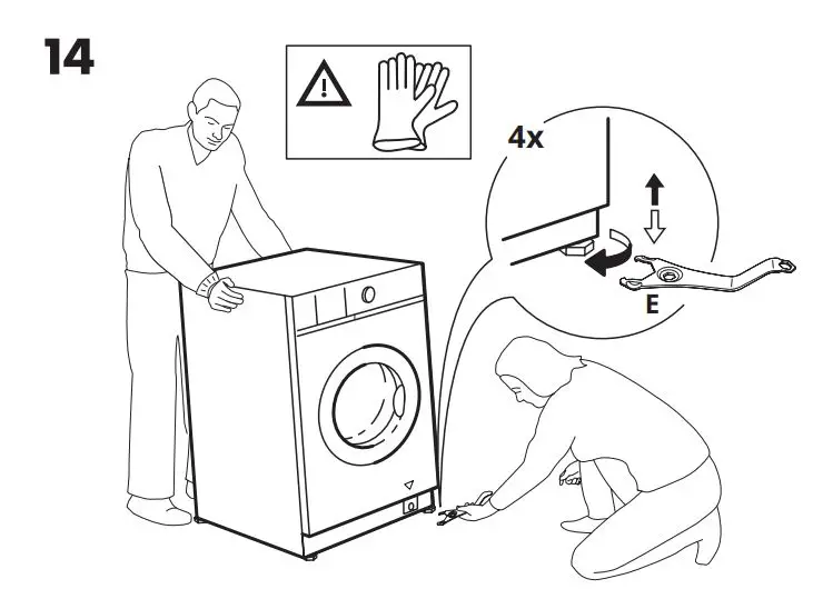IKEA 004.940.73 TVATTAD Integrated Washer Dryer Instruction Manual - Installation 14