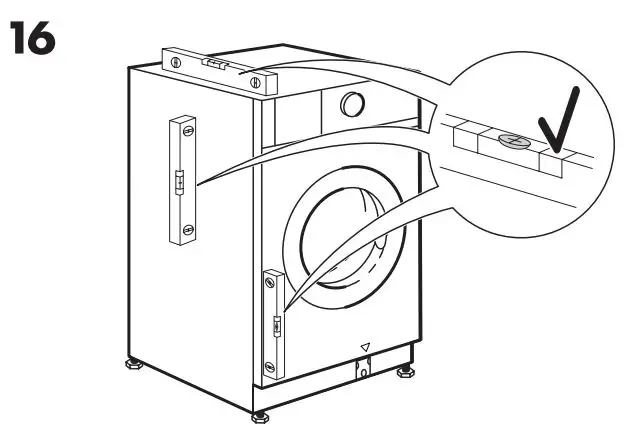IKEA 004.940.73 TVATTAD Integrated Washer Dryer Instruction Manual - Installation 16