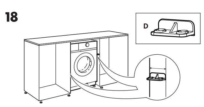 IKEA 004.940.73 TVATTAD Integrated Washer Dryer Instruction Manual - Installation 18