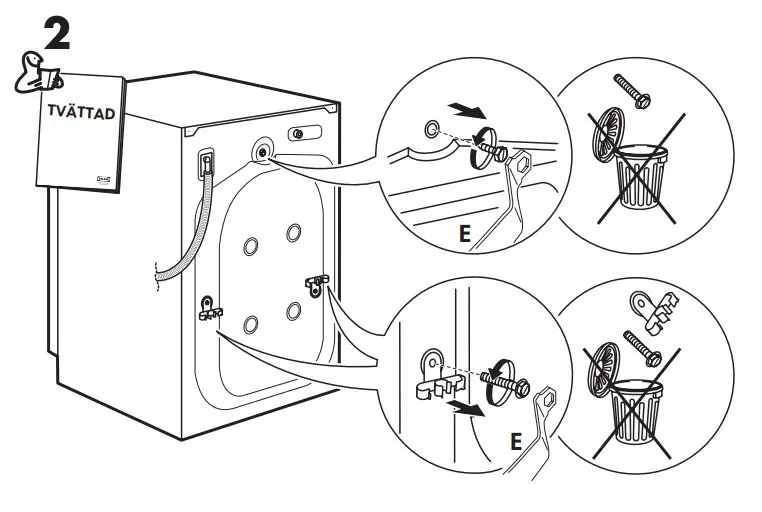 IKEA 004.940.73 TVATTAD Integrated Washer Dryer Instruction Manual - Installation 2