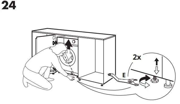 IKEA 004.940.73 TVATTAD Integrated Washer Dryer Instruction Manual - Installation 24