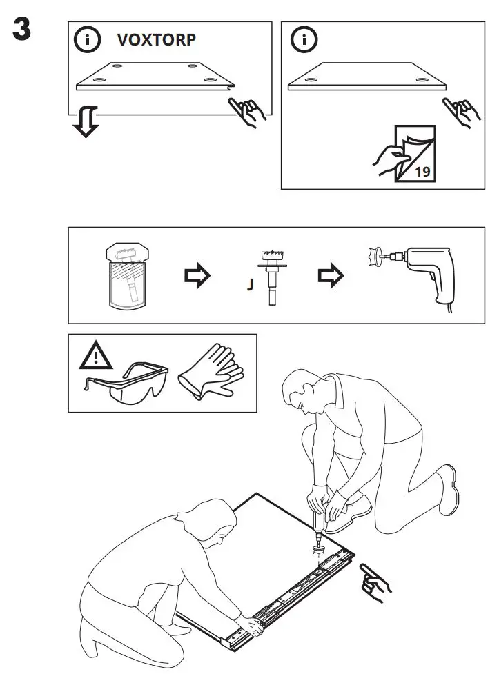 IKEA 004.940.73 TVATTAD Integrated Washer Dryer Instruction Manual - Installation 3-3