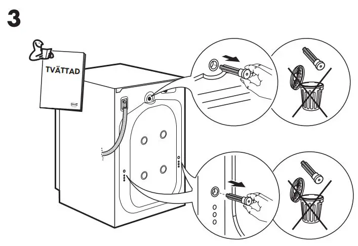 IKEA 004.940.73 TVATTAD Integrated Washer Dryer Instruction Manual - Installation 3