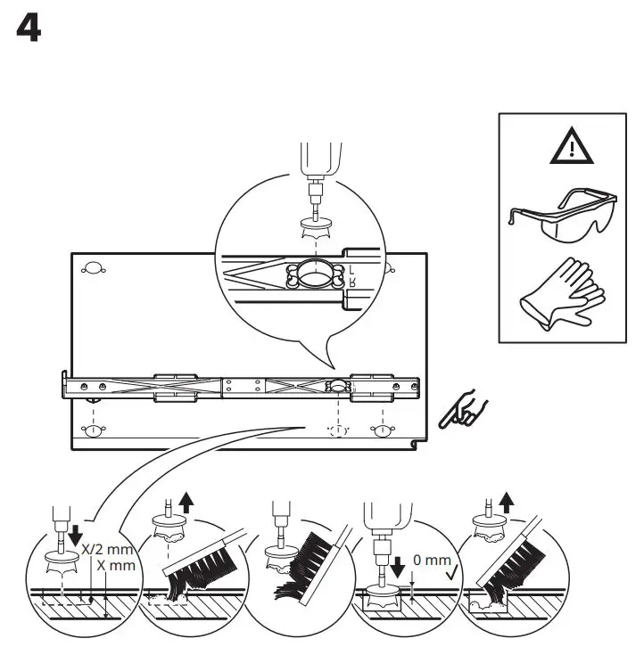 IKEA 004.940.73 TVATTAD Integrated Washer Dryer Instruction Manual - Installation 4-4