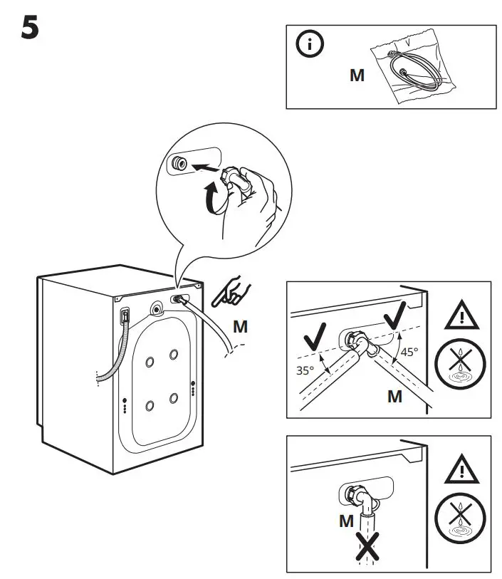 IKEA 004.940.73 TVATTAD Integrated Washer Dryer Instruction Manual - Installation 5