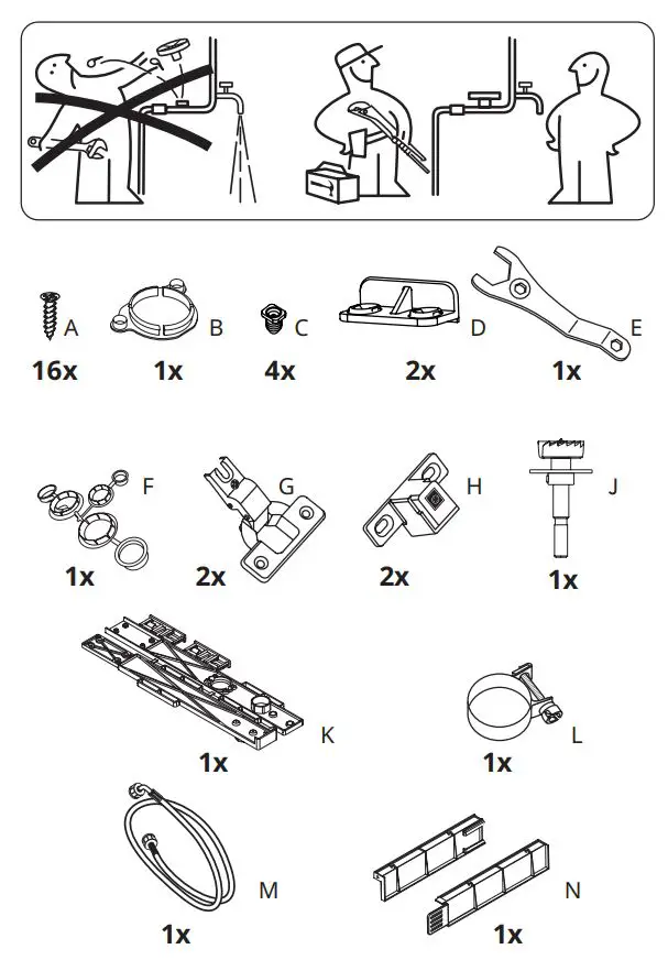 IKEA 004.940.73 TVATTAD Integrated Washer Dryer Instruction Manual - accessories