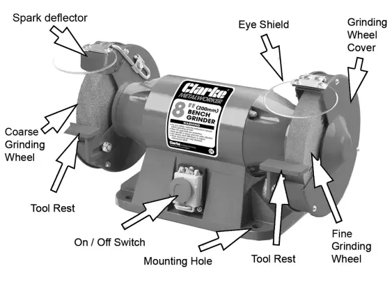 Clarke CHDBG900 8-Inch Bench Grinder-fig4