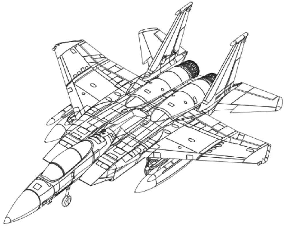 Arrows AH015P TWIN 64MM F15 Airplane Toy