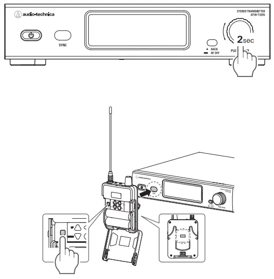 audio Technica 3000 Series Wireless In-Ear Monitor System User Guide - About SYNC shortcut