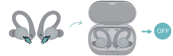 APEKX BE1033 Twin Wireless Earbuds With Charging Case - Mode3