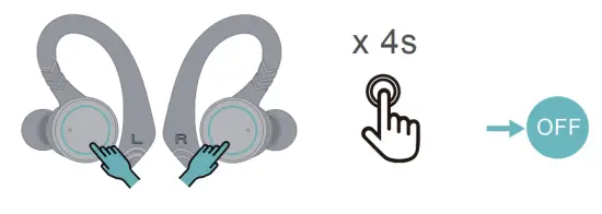 APEKX BE1033 Twin Wireless Earbuds With Charging Case - Mode4