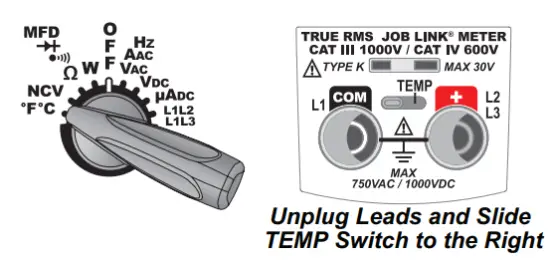 Fieldpiece SC480 Job Link System Power Clamp Meter - Temperature