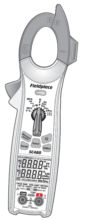 Fieldpiece SC480 Job Link System Power Clamp Meter