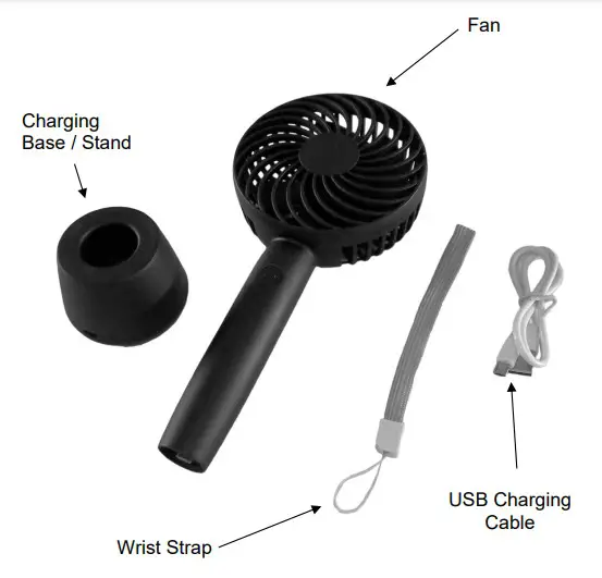 anko Rechargeable Personal Fan Components
