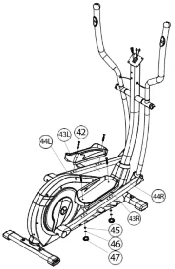 CHRISTOPEIT AX 8000 Crosstrainer Ergometer - footrests