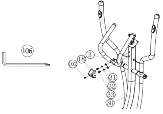 CHRISTOPEIT AX 8000 Crosstrainer Ergometer - handle grip