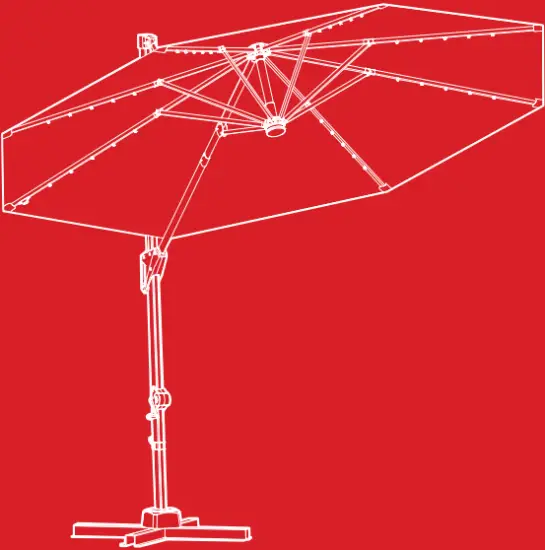 bcp SKY6228 Cantilever Umbrella A