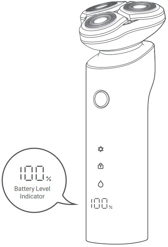 MI Electric Shaver - Battery Level Indication