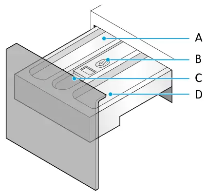 Elvita CTM3714V Washing Machine - dispenser