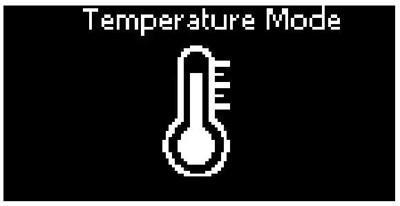 Setting Temperature mode