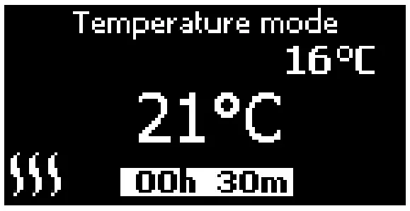 Setting Temperature mode